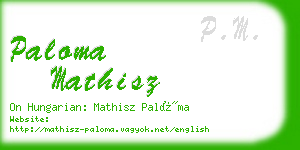 paloma mathisz business card